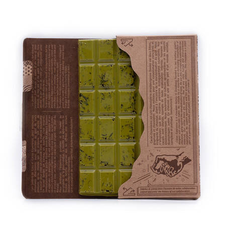 Tablette de chocolat blanc au thé vert bio Tablette de chocolat blanc au thé vert bio