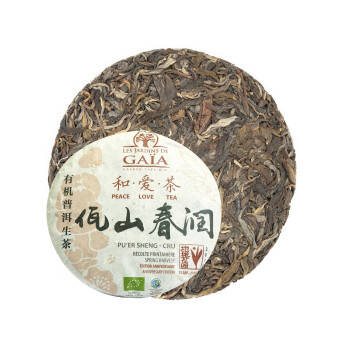 Thé pu'er sheng compressé bio - Galette Peace, Love & Tea