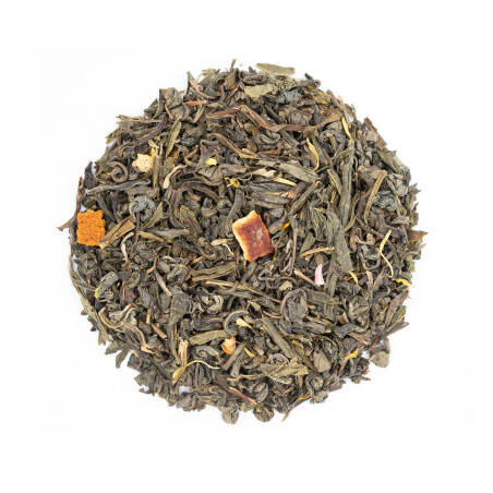 Green tea with mandarin and vanilla flavour - Taste of paradise Green tea with mandarin and vanilla flavour - Taste of paradise