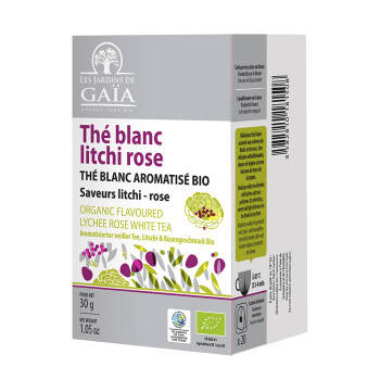 Infusettes thé blanc litchi et rose bio - Thé blanc litchi rose