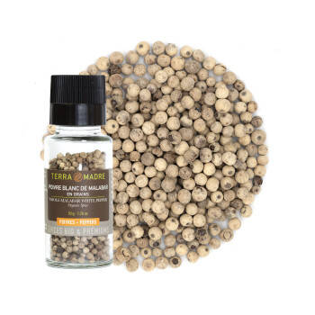 Organic Malabar white peppercorns