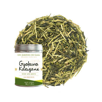 Thé vert du Japon bio Gyokuro Karigane - Kukicha 玉露雁金