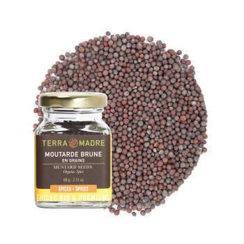 Moutarde brune en grains bio