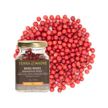 Baies roses de Madagascar bio - Grade 1