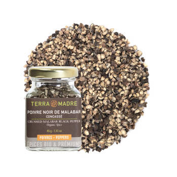Poivre noir de Malabar concassé bio