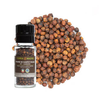 Poivre de Kampot rouge en grains bio et IGP
