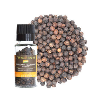 Poivre noir Tellicherry très gros grains certifié Demeter