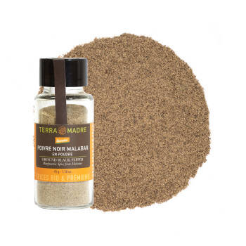Malabar black pepper powder Demeter certified