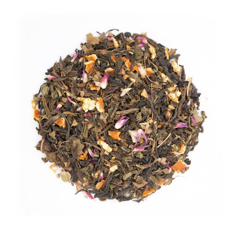 Organic green tea with tulsi and cardamom - Moonlit garden