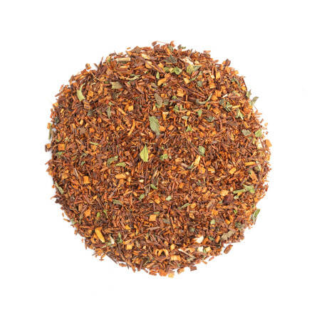 Rooibos bio à l'orange et à la menthe douce - Douce humanité Rooibos bio à l'orange et à la menthe douce - Douce humanité