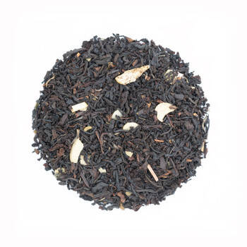 Organic black tea with almond - In the shade of the almond trees