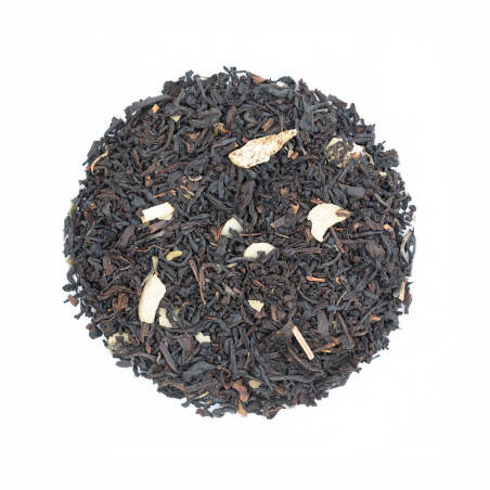 Organic black tea with almond - In the shade of the almond trees Organic black tea with almond - In the shade of the almond trees