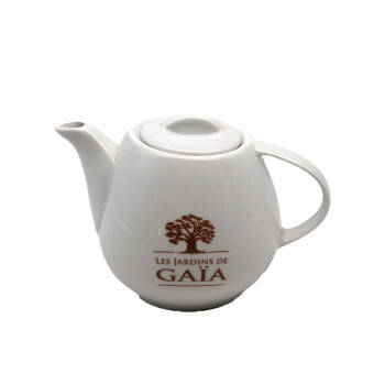 White porcelain Gaïa teapot - 45 cl