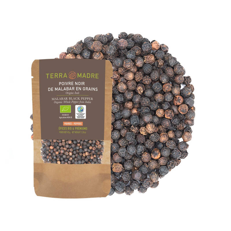 Organic Malabar black peppercorns
