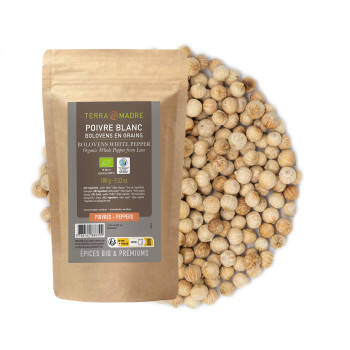 Poivre blanc Bolovens grains bio