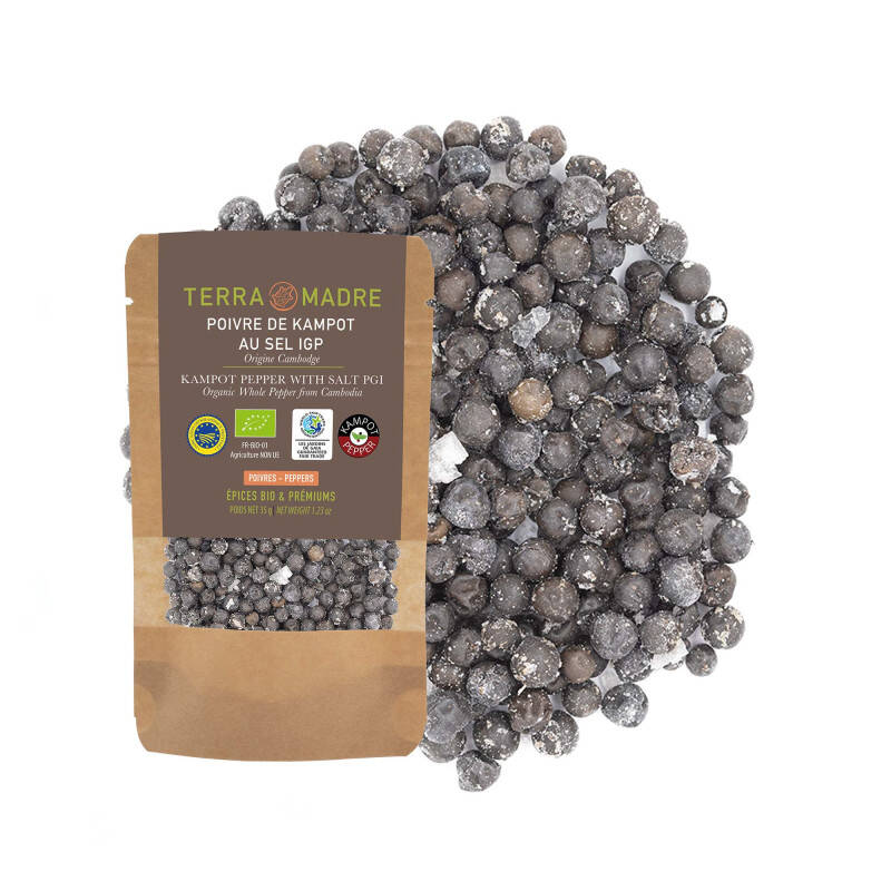 Kampot pepper with organic salt