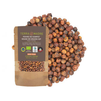 Poivre de Kampot rouge en grains bio et IGP