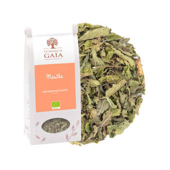 Organic mint herbal tea