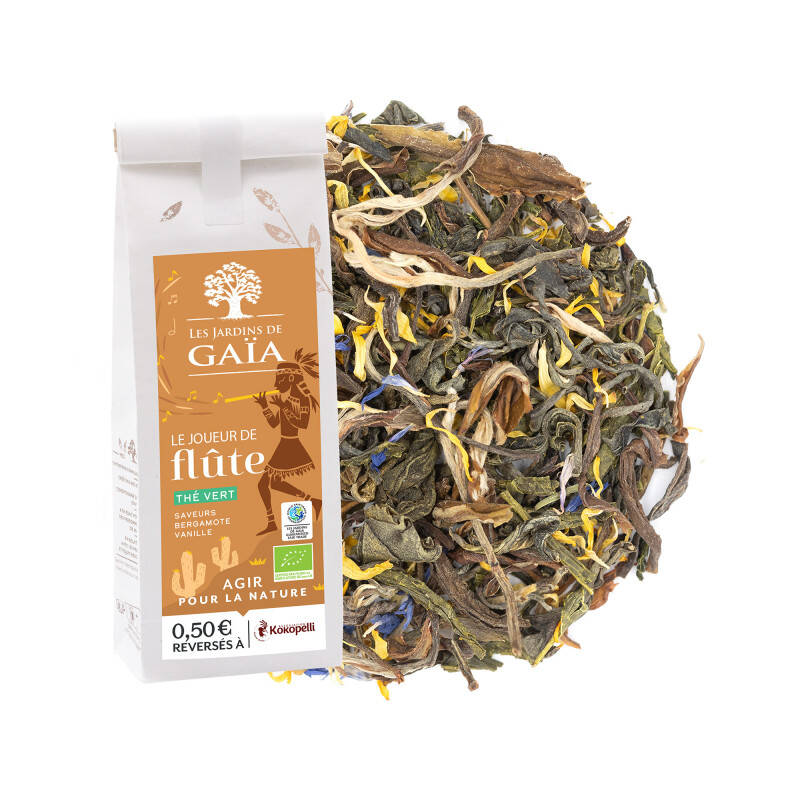 Green tea with bergamot and vanilla flavours - The flute player