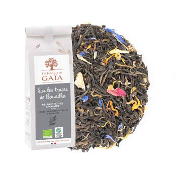 Blend of teas with flowers and citrus - In the footsteps of Buddha