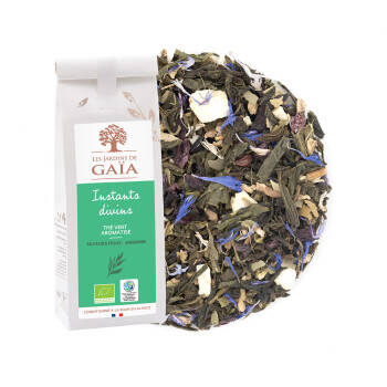 Organic green tea with fig and almond flavours - Blissful moments