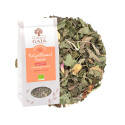 Relaxing herbal tea with lemon balm and lavender - A woman naturally