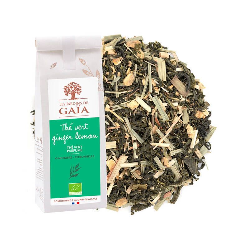 Korean green tea with ginger and lemongrass - Lemon Ginger Green Tea