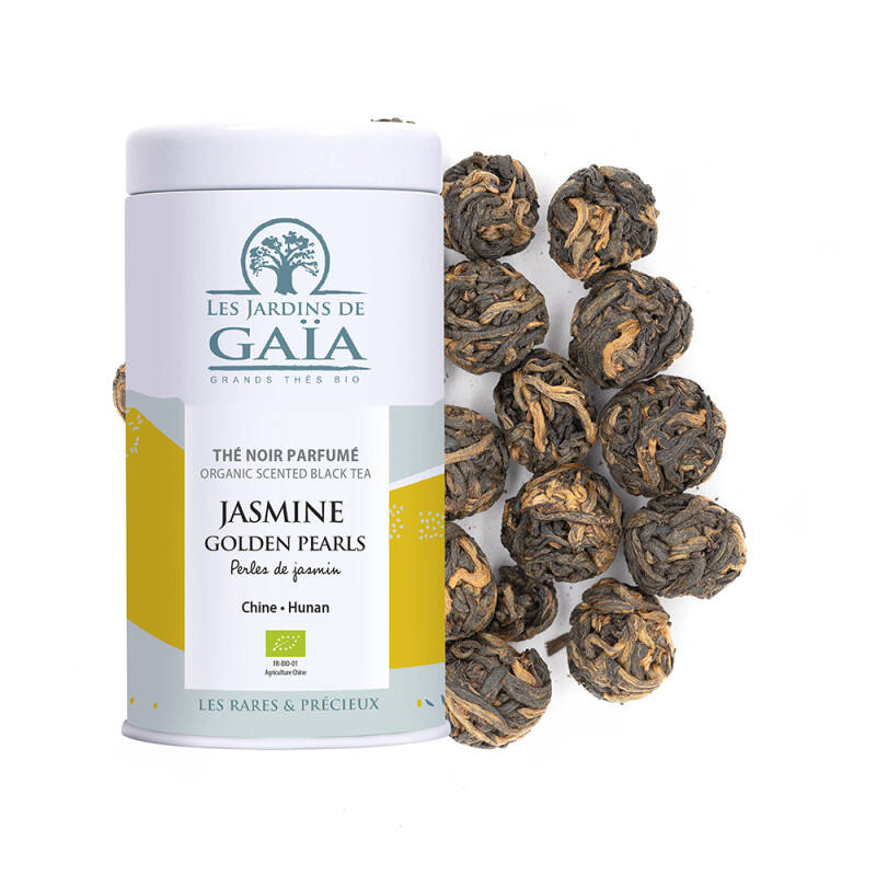 Thé noir au jasmin bio - Jasmine Golden Pearls - Perles de jasmin