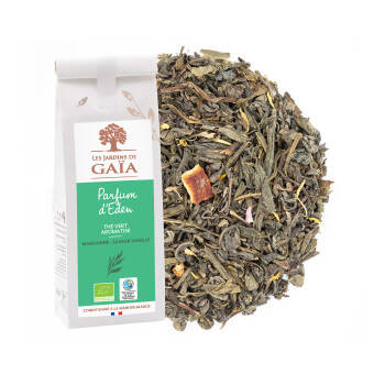 Green tea with mandarin and vanilla flavour - Taste of paradise