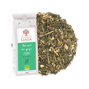 Green tea with Japanese yuzu - Organic green tea with yuzu