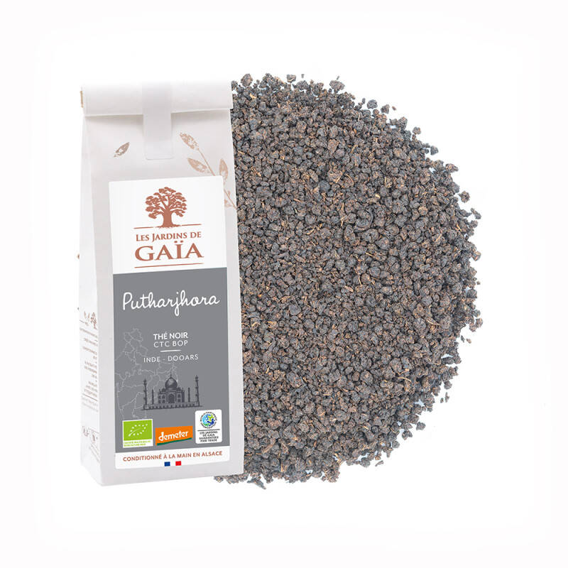 Thé noir bio d'Inde - Putharjhora CTC BOP