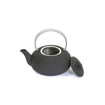 Fuku cast iron teapot - 0.375 L - Grey with silver aluminium handle