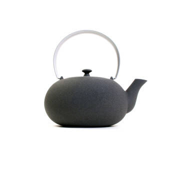 Théière en fonte Fuku - 0.55 L - Grise avec anse argentée aluminium