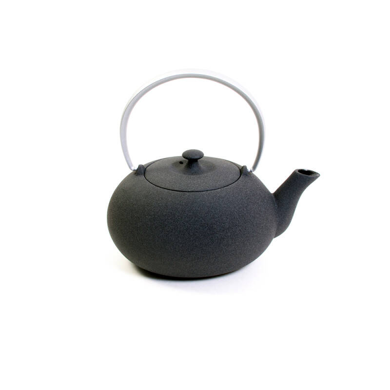 Théière en fonte Fuku - 0.55 L - Grise avec anse argentée aluminium
