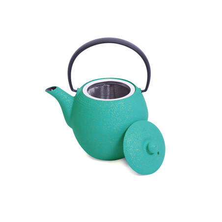 Théière en fonte Mayu - 0.30 L - Vert turquoise anse noire aluminium Théière en fonte Mayu - 0.30 L - Vert turquoise anse noire aluminium