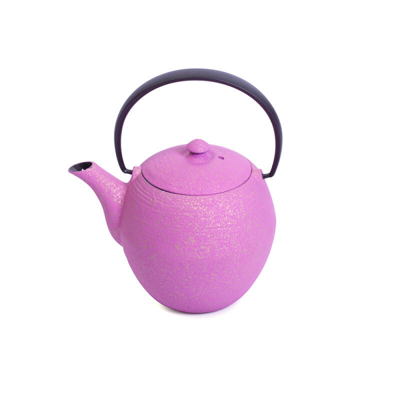 Mayu cast iron teapot - 0.30 L - Fuchsia with black handle