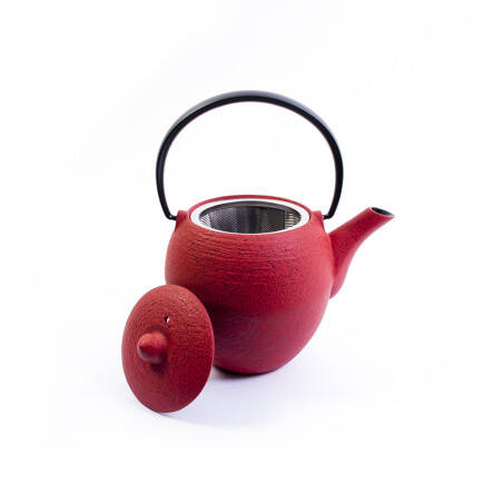 Théière en fonte Mayu - 0.55 L - Japan red anse aluminium Théière en fonte Mayu - 0.55 L - Japan red anse aluminium