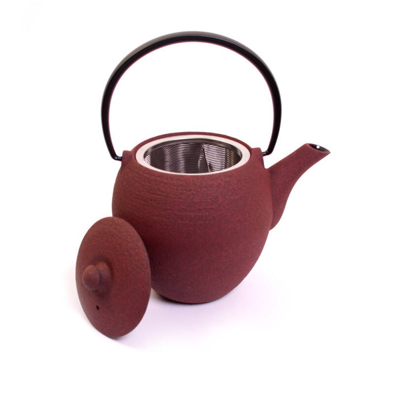 Théière en fonte Mayu - 0.55 L - Rouge avec anse en aluminium