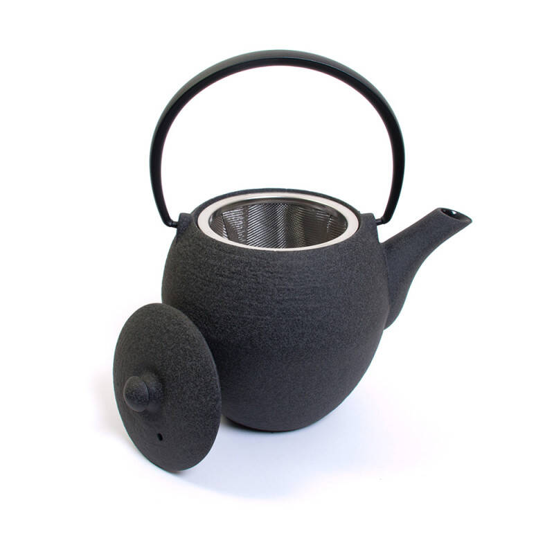Mayu cast iron teapot - 0.55 L - Grey with black aluminium handle