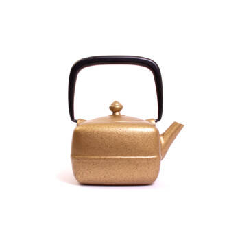 Yoho cast iron teapot - 0.40 L - Gold with black cast iron handle