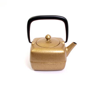 Théière en fonte Yoho - 0.40 L - Dorée avec anse noire en fonte