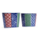 Tasses SOBA - Motifs géométriques - Porcelaine - Set de 2 - 175 ml