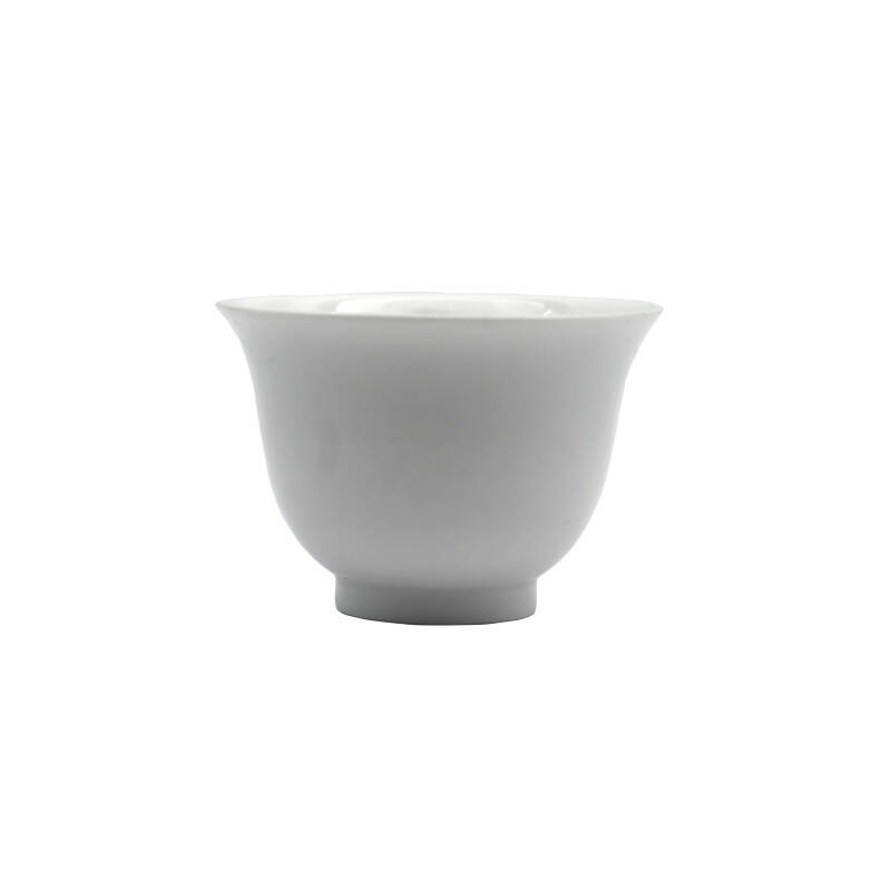 White flared cup - Hand made in China porcelain - 80 ml