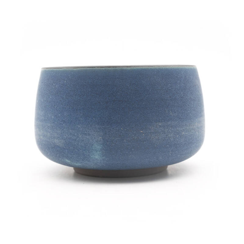 Matte dark blue Matcha bowl - Ceramic - Chawan
