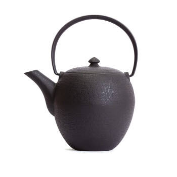 Théière en fonte Mayu - 0.55 L - Noire avec anse noire en aluminium