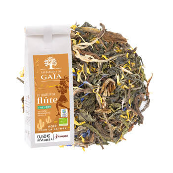 Thé vert bio aromatisé bergamote & vanille - Le joueur de flûte