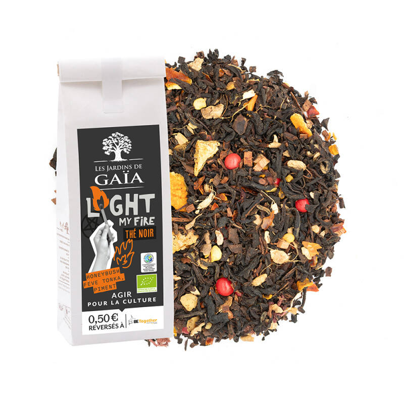 Thé noir au honeybush, à la fève tonka et au piment - Light my fire