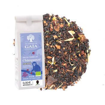 Organic black tea with honey flavour, fig and thyme - Chimps'tea