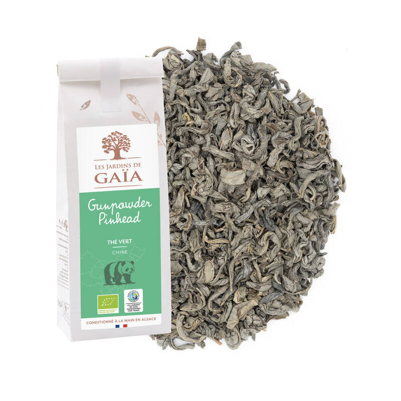 Organic green tea from China - Gunpowder Pinhead