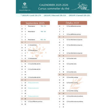 Tea sommelier course - Cycle 1